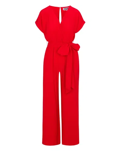 Meghan Fabulous Women's Red Wonderland Jumpsuit - Cherry