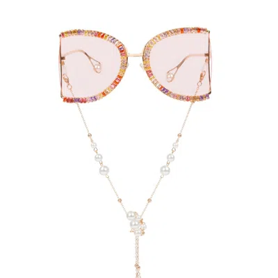 Meghan Fabulous Women's Studio 54 Disco Sunglasses In Yellow
