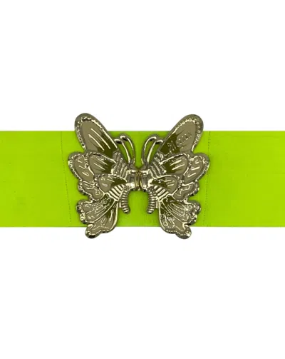 Meghan Fabulous Women's Yellow / Orange Butterfly Belt - Neon Yellow In Yellow/orange