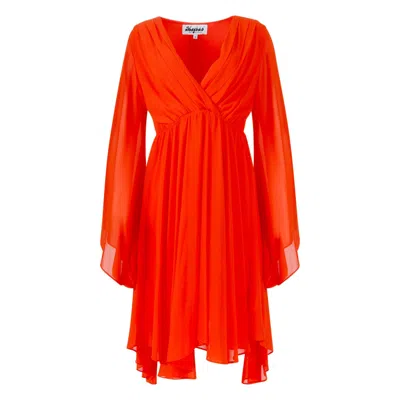 Meghan Fabulous Women's Yellow / Orange Sunset Dress - Flame In Yellow/orange