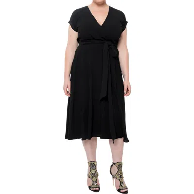 Meghan La Jasmine Midi Dress In Black