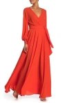 Meghan La Lilypad Maxi Dress In Flame
