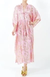 Meghan La Palm Springs Caftan Maxi Dress In Pink Gold