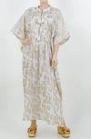 Meghan La Palm Springs Caftan Maxi Dress In Seashell Gold