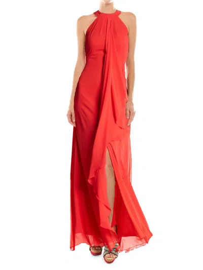 Meghan La Women's Aphrodite Halter Maxi Dress In Red