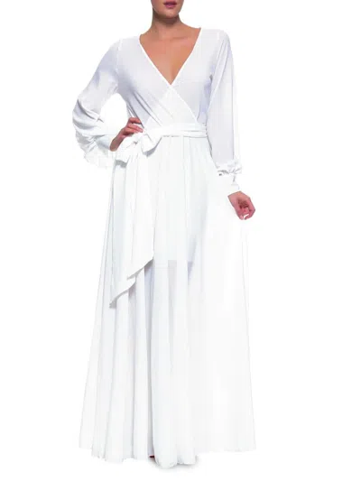 Meghan La Women's Lily Pad Maxi Dress In White