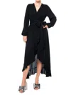 Meghan La Meadow Surplice V-neck Long Sleeve Maxi Dress In Black