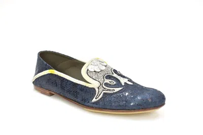 Meher Kakalia Ottoman Snake In Navy In Blue