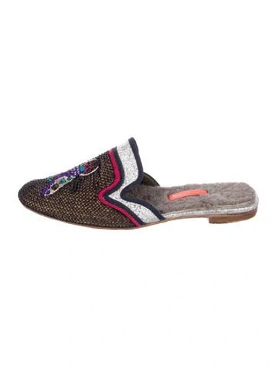 Pre-owned Meher Kakalia Patterned Mules In Multi