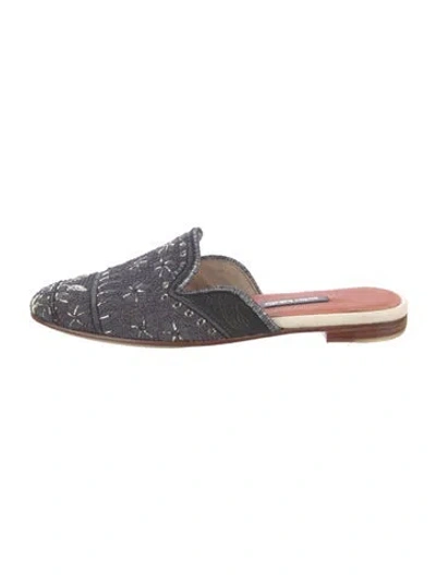 Pre-owned Meher Kakalia Patterned Mules In Multicolor