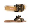 Meher Kakalia Queen Gobi Slide In Black In Black
