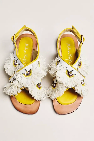 Meher Kakalia Rio Flower Sandals In White