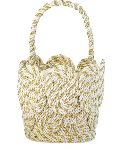 Mehry Mu Chacha Rope-detail Bucket Bag In White