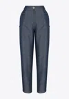 Mehtap Elaidi Denim Straight-leg Pants In Blue