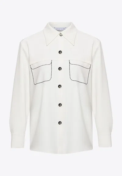 Mehtap Elaidi Long-sleeved Shirt In White
