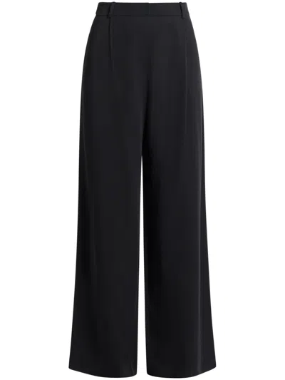 Mehtap Elaidi Pleated Trousers In Black