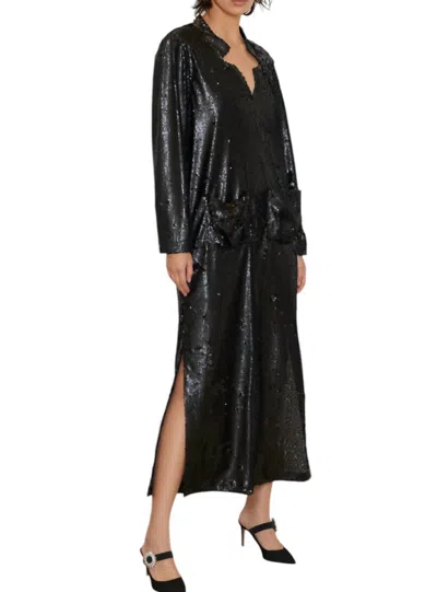 Mehtap Elaidi Sequin Dress In Black