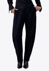 Mehtap Elaidi Topstitching Conic Pants In Black