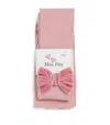 Meia Pata Cotton Blend Bow Tights In Pink