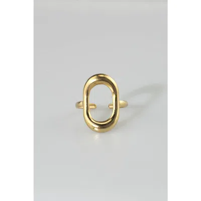 Meideya Open Oval Ring In Gold