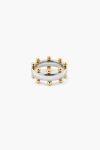 Meideya Orbit Mixed Ring In Gold-silver