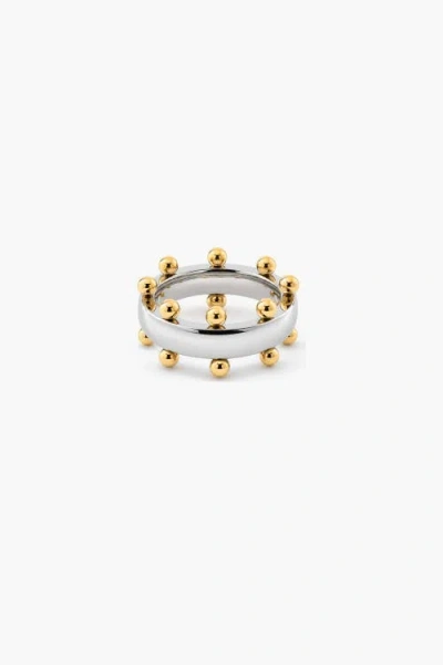 Meideya Orbit Mixed Ring In Gold-silver