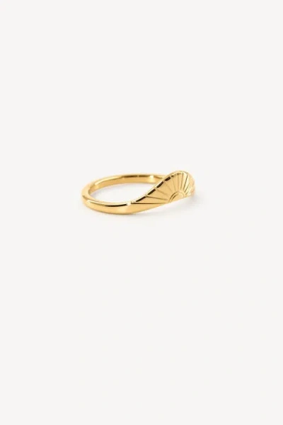 Meideya Sunrise Arc Ring In Gold