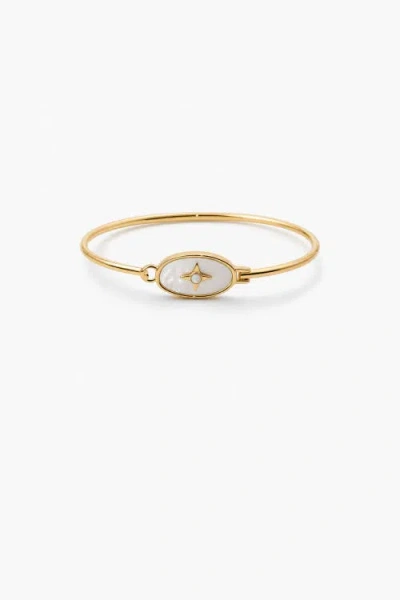Meideya Vintage Celestial Bracelet In Gold With Mother Of Pearl