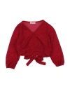 Meilisa Bai Rosso Toddler Girl Wrap Cardigans Red Size 7 Polyester, Elastane In Red