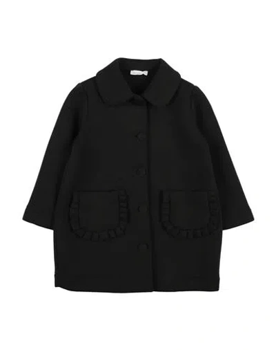 Meilisa Bai Babies'  Toddler Girl Coat Black Size 7 Polyester, Viscose, Elastane