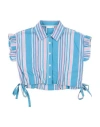 Meilisa Bai Toddler Girl Shirt Sky Blue Size 6 Cotton, Polyamide, Elastane In Blue