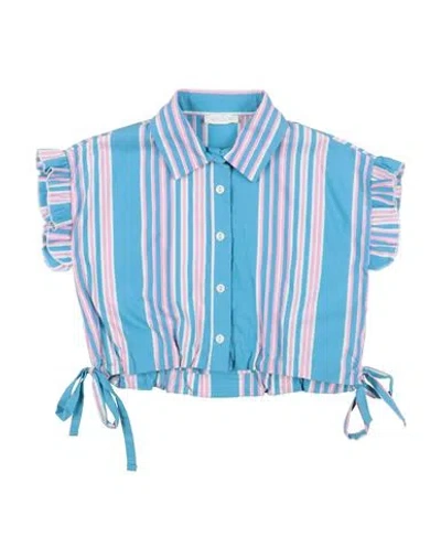 Meilisa Bai Babies'  Toddler Girl Shirt Sky Blue Size 6 Cotton, Polyamide, Elastane