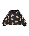 Meilisa Bai Toddler Girl Sweatshirt Black Size 6 Polyester, Cotton In Black
