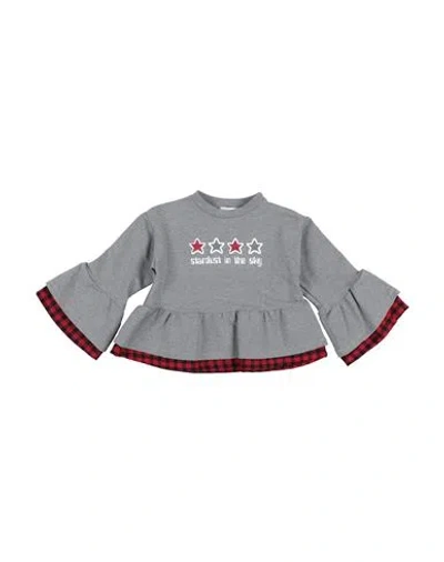 Meilisa Bai Babies'  Toddler Girl Sweatshirt Grey Size 6 Cotton, Elastane