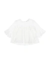 Meilisa Bai Toddler Girl Top White Size 7 Cotton, Polyester In White