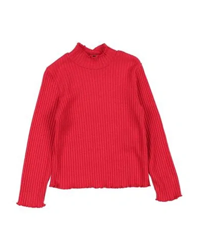 Meilisa Bai Babies'  Toddler Girl Turtleneck Red Size 6 Viscose, Polyester, Polyamide