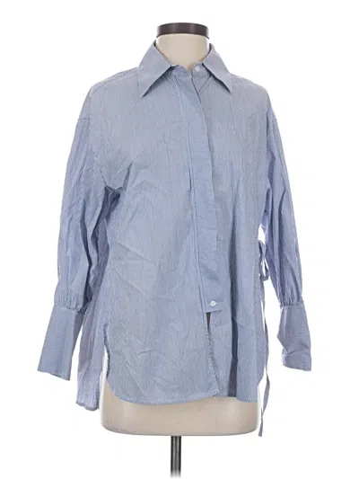 Pre-owned Meilleur Moment 3/4 Sleeve Button Down Shirt In Blue
