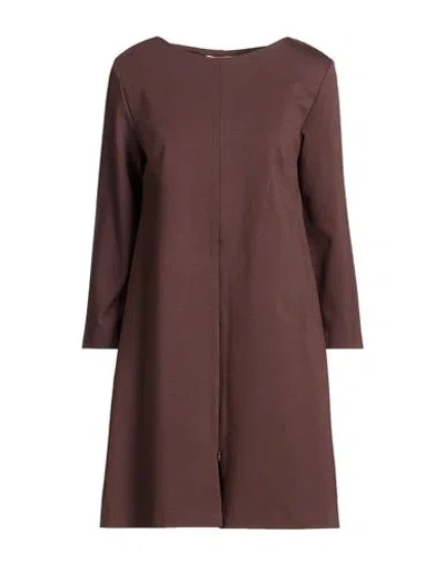 Meimeij Woman Mini Dress Brown Size 4 Viscose, Polyamide, Elastane