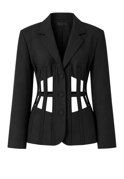 Meimeij Bagging Jacket In Wool Blend  In Black