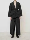 Meimeij Belted Jacket In Black