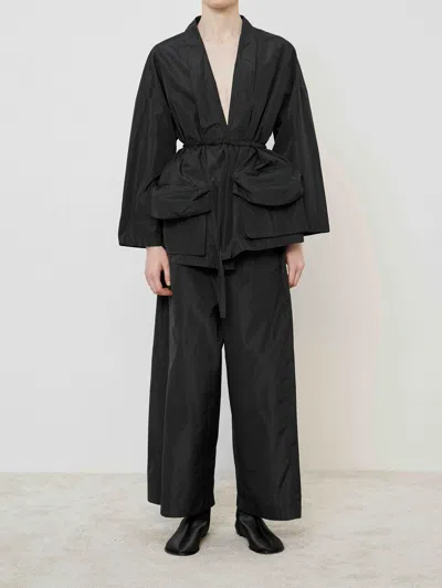 Meimeij Belted Jacket In Black