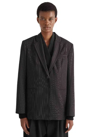 Meimeij Blazer Grey Black And White  In Brown
