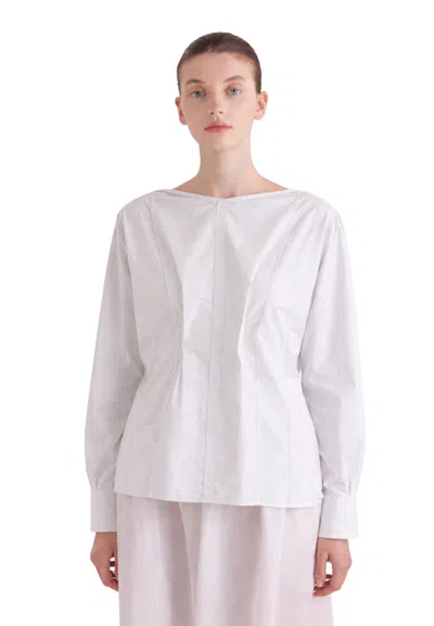 Meimeij Blue Woman  In Taffet In White
