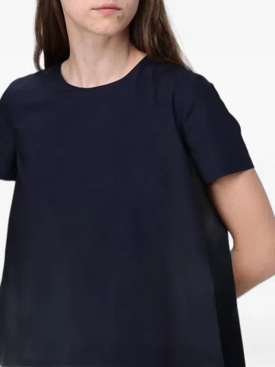 Meimeij Bubble-hem Short-sleeve Mini Dress In Black