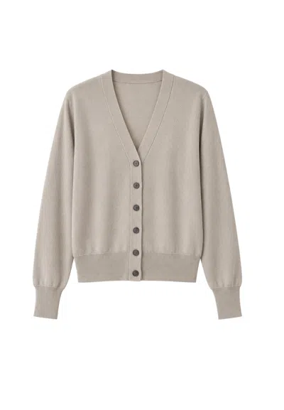 Meimeij Cardigan  Kimono Sleeves In Gray