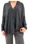Meimeij Cardigan Over Woman  Asymmetrical In Gray