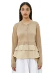 Meimeij Cardigan Woman  With Rouge In Beige