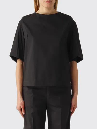 Meimeij Cotton Blend Blouse In Black