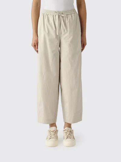 Meimeij Cotton Blend Trousers With Drawstring In Neutral