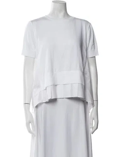 Pre-owned Meimeij Crew Neck Short Sleeve Top In White